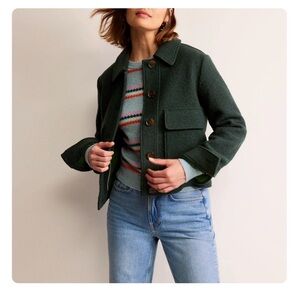 Boden Forest Green Wool Jacket